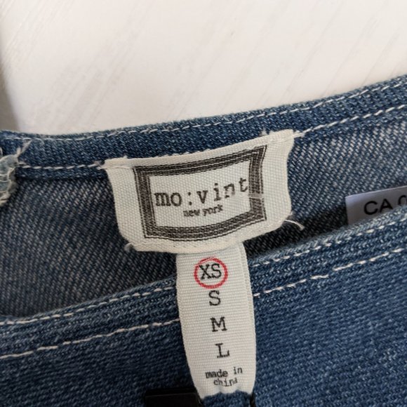 Mo.vint NY Denim Fitted Button Down Dress - Picture 6 of 12